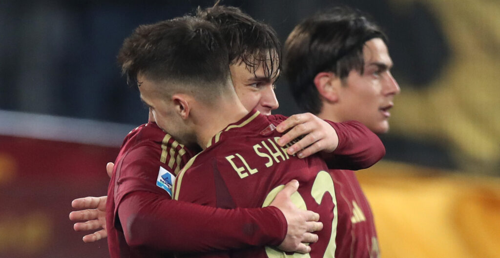 El Shaarawy Pisilli Dybala AS Roma v Lecce - Serie A