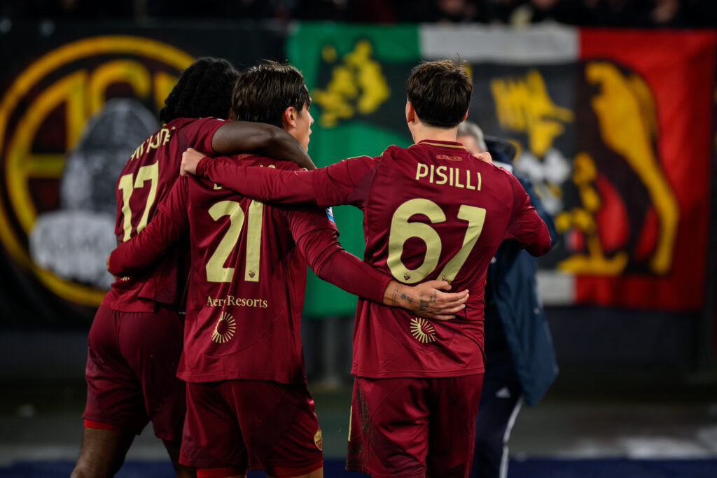 Pisilli Dybala Kone AS Roma v Lecce - Serie A