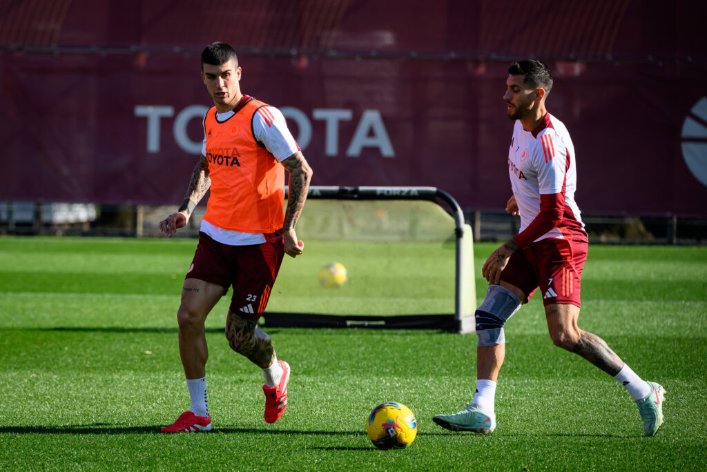 Mancini Pellegrini AS Roma Training Session