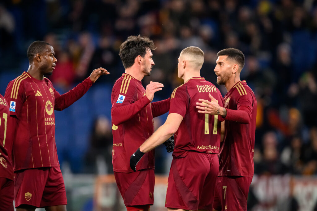Ndicka Pellegrini Hummels Dovbyk AS Roma v Genoa - Serie A