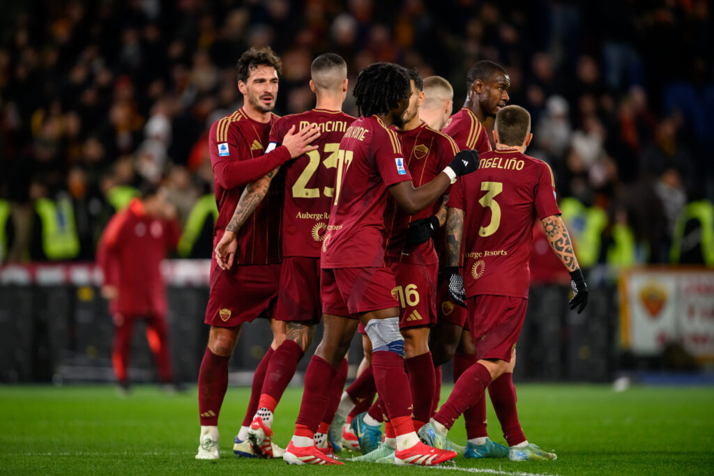 Esultanza Squadra AS Roma v Genoa - Serie A