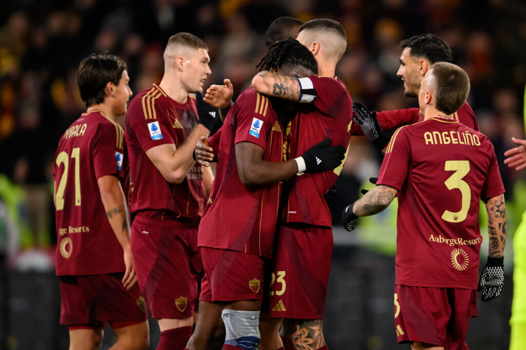 Esultanza Squadra AS Roma v Genoa - Serie A