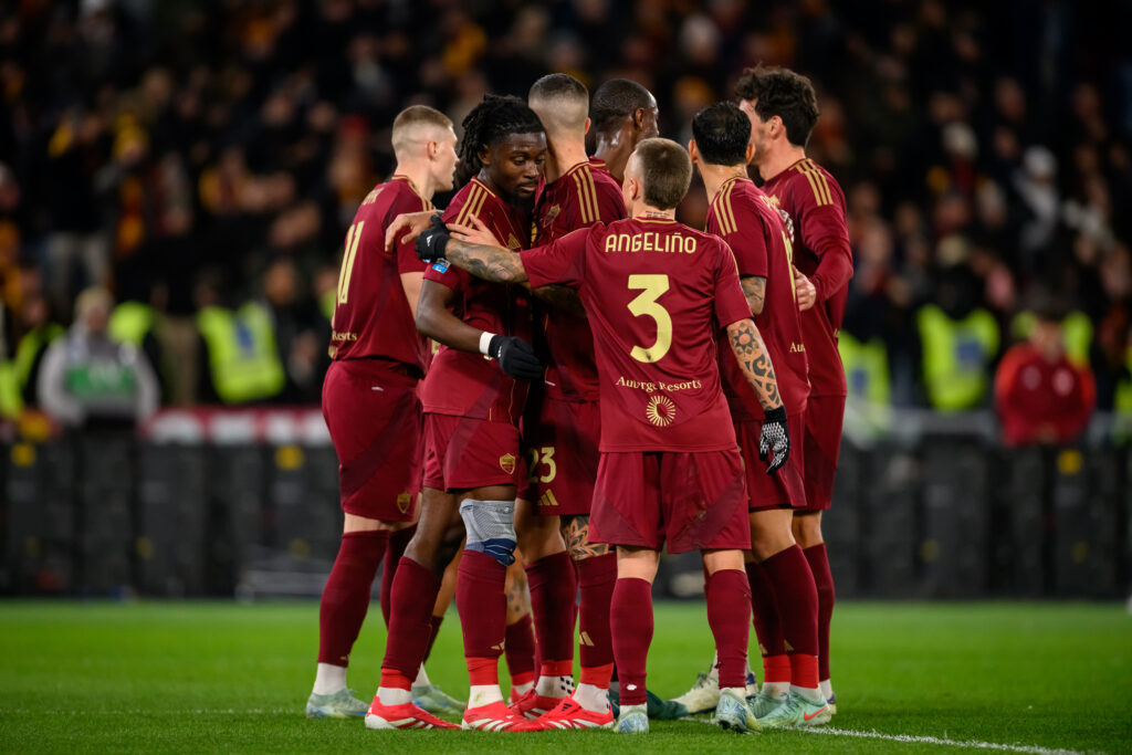 Esultanza Squadra AS Roma v Genoa - Serie A