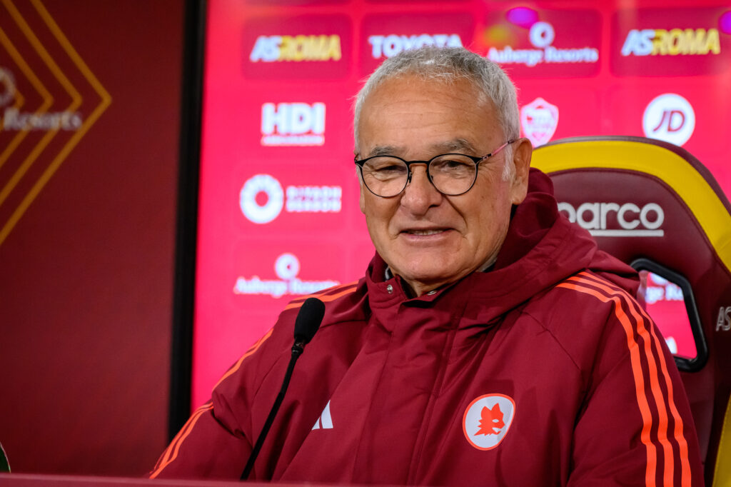 ranieri AS Roma Training Session &amp; Press Conference