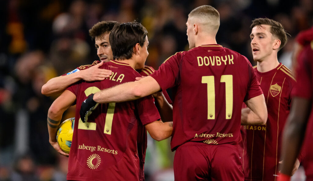 Dybala Dovbyk El ShaarawySaelemaekers AS Roma v Genoa - Serie A