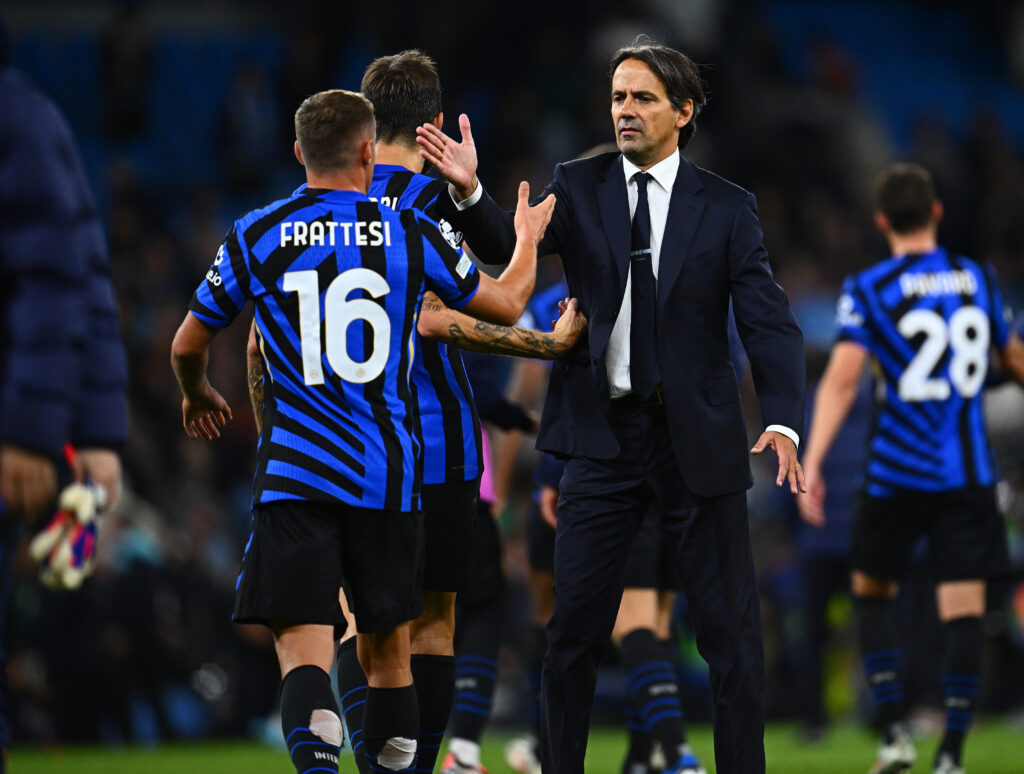 Inzaghi Frattesi Manchester City v FC Internazionale Milano - UEFA Champions League 2024/25 League Phase MD1