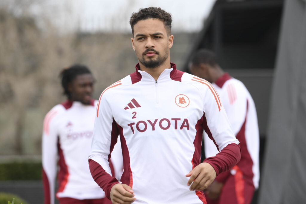 Rensch AS Roma Training Session UEFA Europa League 2024/25 League Knockout Play-off Second Leg