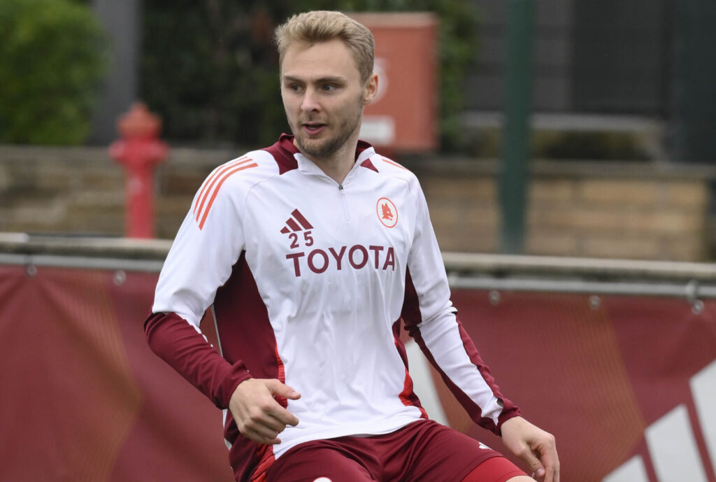 Nelsson AS Roma Training Session UEFA Europa League 2024/25 League Knockout Play-off Second Leg