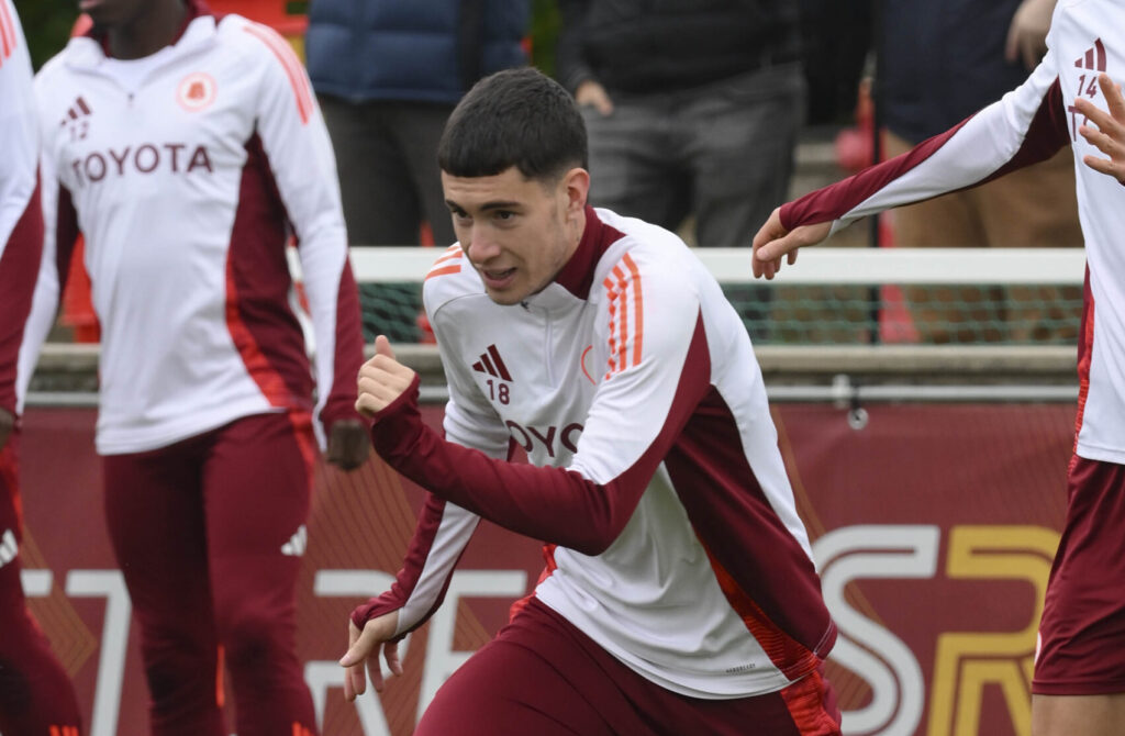 Soule AS Roma Training Session UEFA Europa League 2024/25 League Knockout Play-off Second Leg