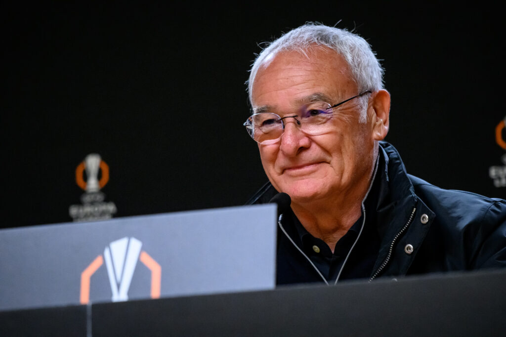 AS Roma Training And Press Conference - UEFA Europa League 2024/25 League Knockout Play-off First Leg