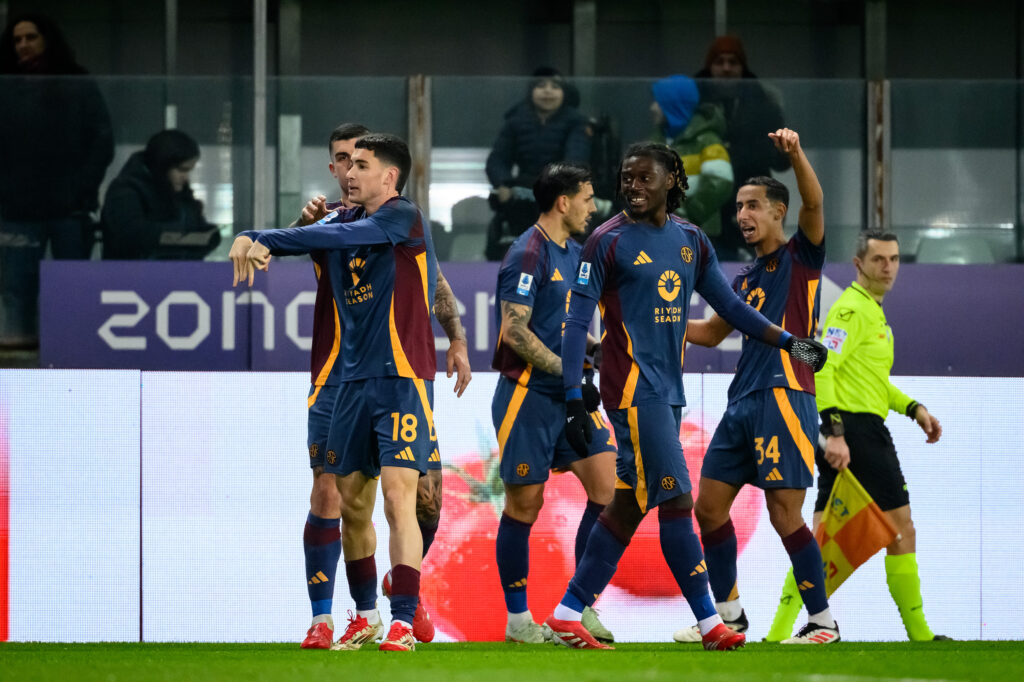 Soule Mancini Salah-Eddine Kone Paredes Esultanza Squadra Parma v AS Roma - Serie A