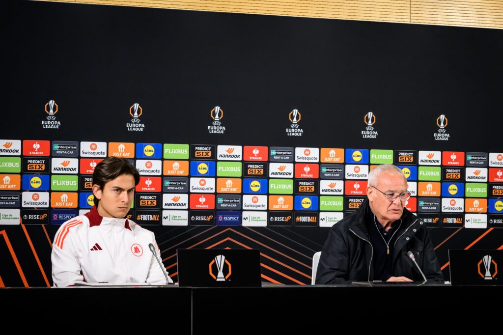 ranieri e dybala AS Roma  Press Conference - UEFA Europa League 2024/25 Round of 16 Second Leg