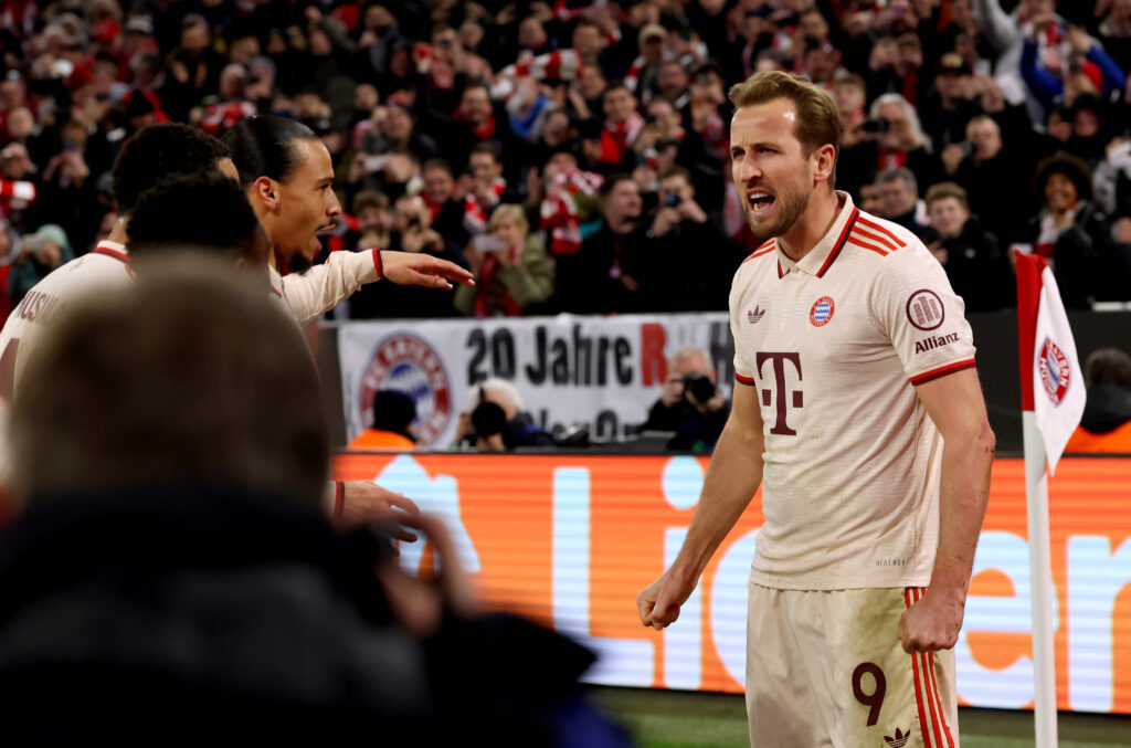 Kane FC Bayern München v Bayer 04 Leverkusen - UEFA Champions League 2024/25 Round of 16 First Leg