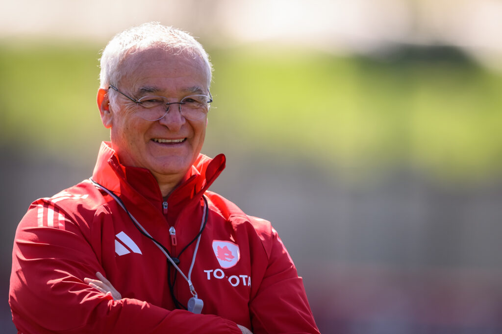 ranieri AS Roma Training Session And Press Conference - UEFA Europa League 2024/25 Round of 16 First Leg