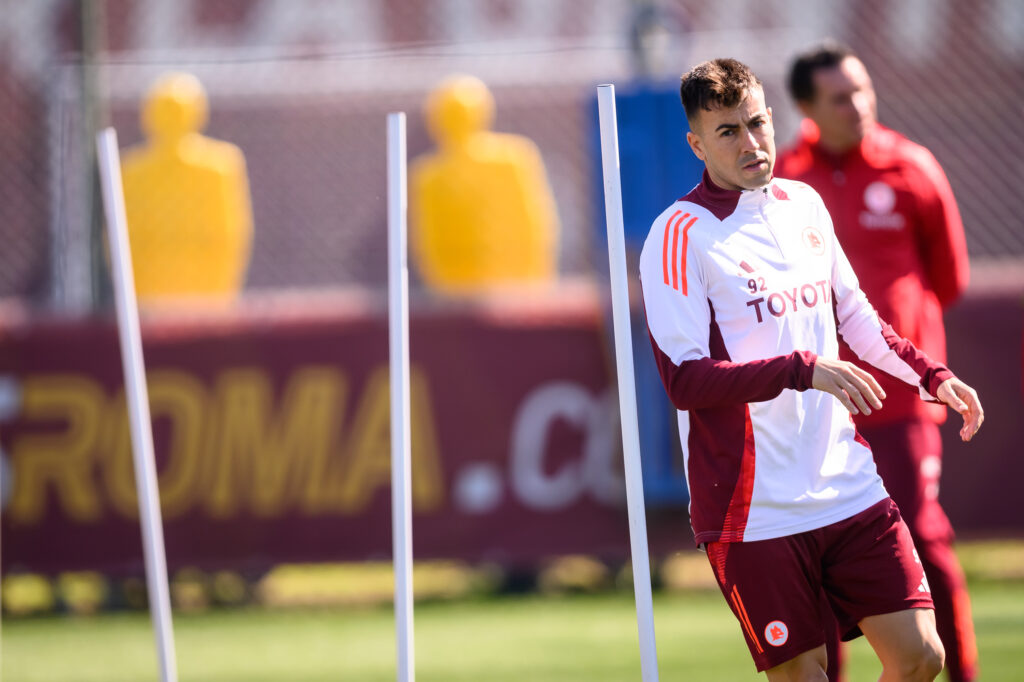 el shaarawy AS Roma Training Session And Press Conference - UEFA Europa League 2024/25 Round of 16 First Leg