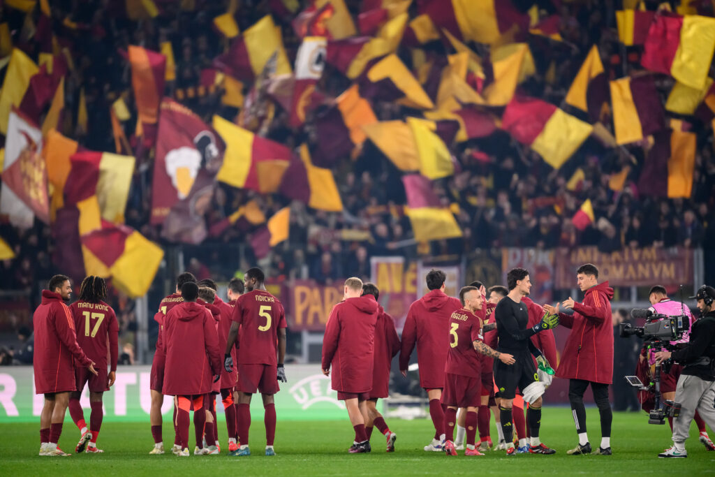 Squadra sotto curva sud Roma Athletic
