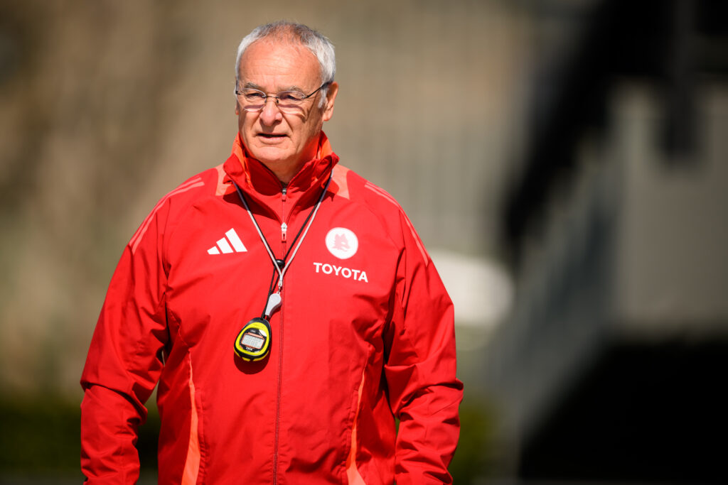 ranieri AS Roma Training Session And Press Conference - UEFA Europa League 2024/25 Round of 16 First Leg