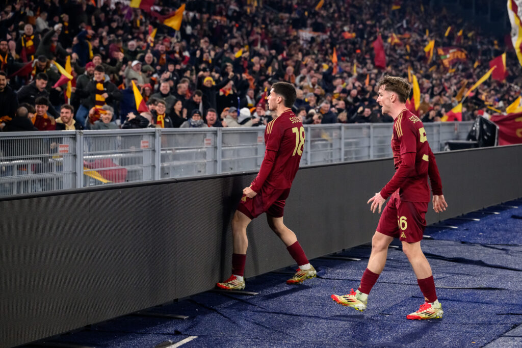 Soule Saelemaekers AS Roma v Athletic Club - UEFA Europa League 2024/25 Round of 16 First Leg