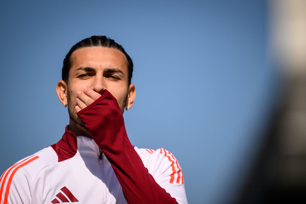 paredes AS Roma Training Session And Press Conference - UEFA Europa League 2024/25 Round of 16 First Leg