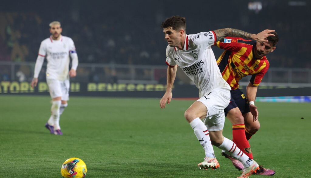 pulisic Lecce v AC Milan - Serie A
