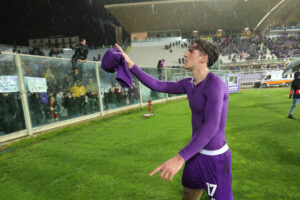 zaniolo ACF Fiorentina v Panathinaikos FC - UEFA Conference League 2024/25 Round of 16 Second Leg