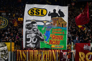 striscione saele pelle lazio roma