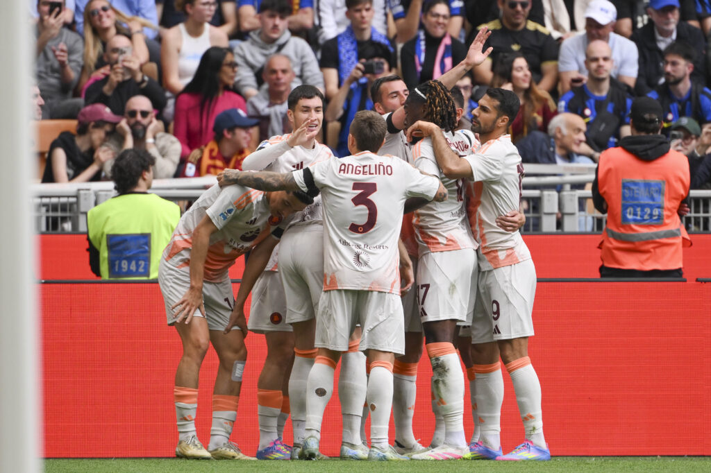 Esultanza Soule FC Internazionale v AS Roma - Serie A