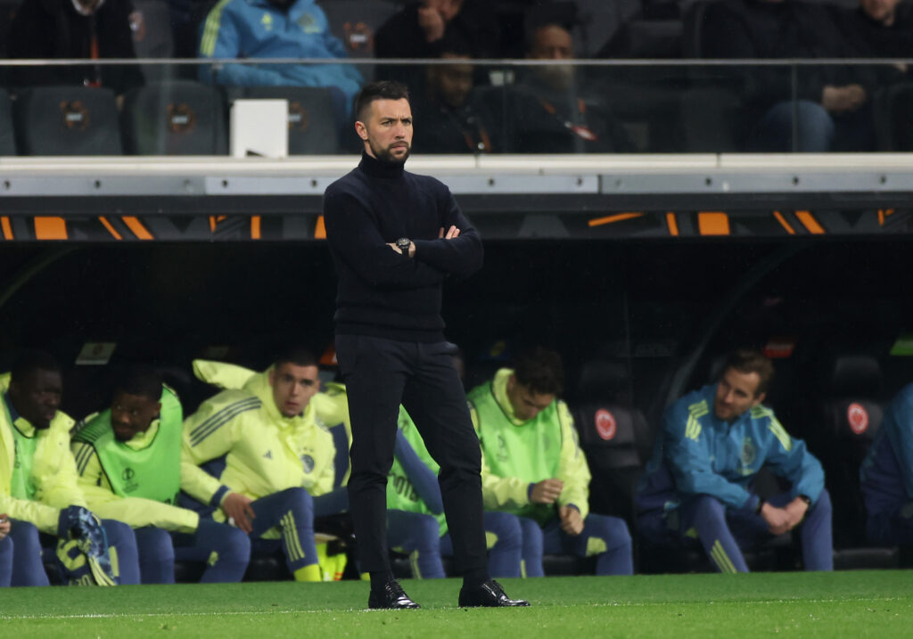 francesco farioli Eintracht Frankfurt v AFC Ajax - UEFA Europa League 2024/25 Round of 16 Second Leg