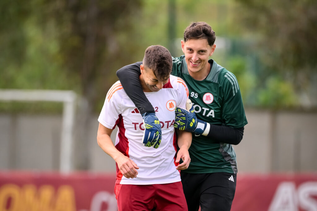 Gollini El Shaarawy AS Roma Training Session
