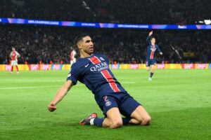 hakimi Paris Saint-Germain v Arsenal FC - UEFA Champions League 2024/25 Semi Final Second Leg