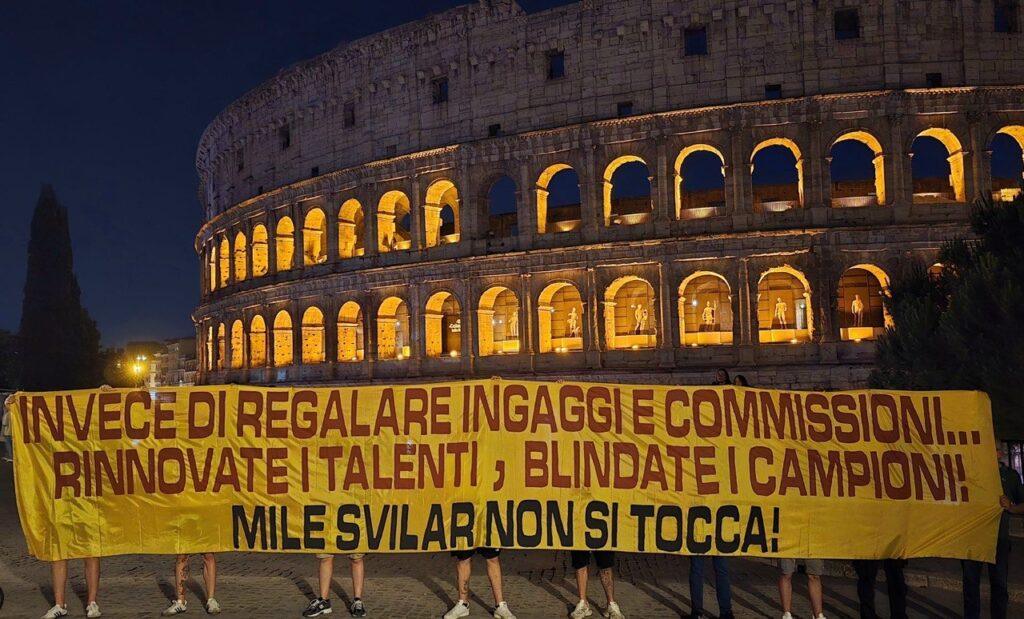 striscione roma svilar