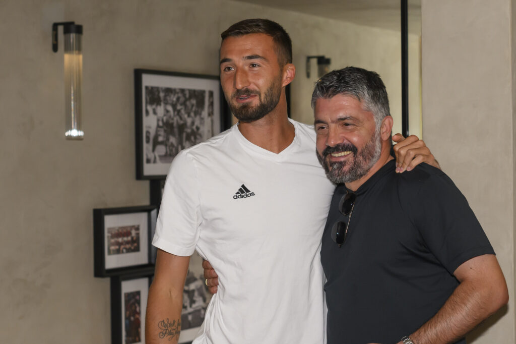 cristante Italy Coach Gennaro Gattuso Visit AS Roma Training Center