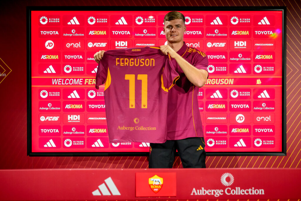 AS Roma Unveil New Signing  Evan Ferguson