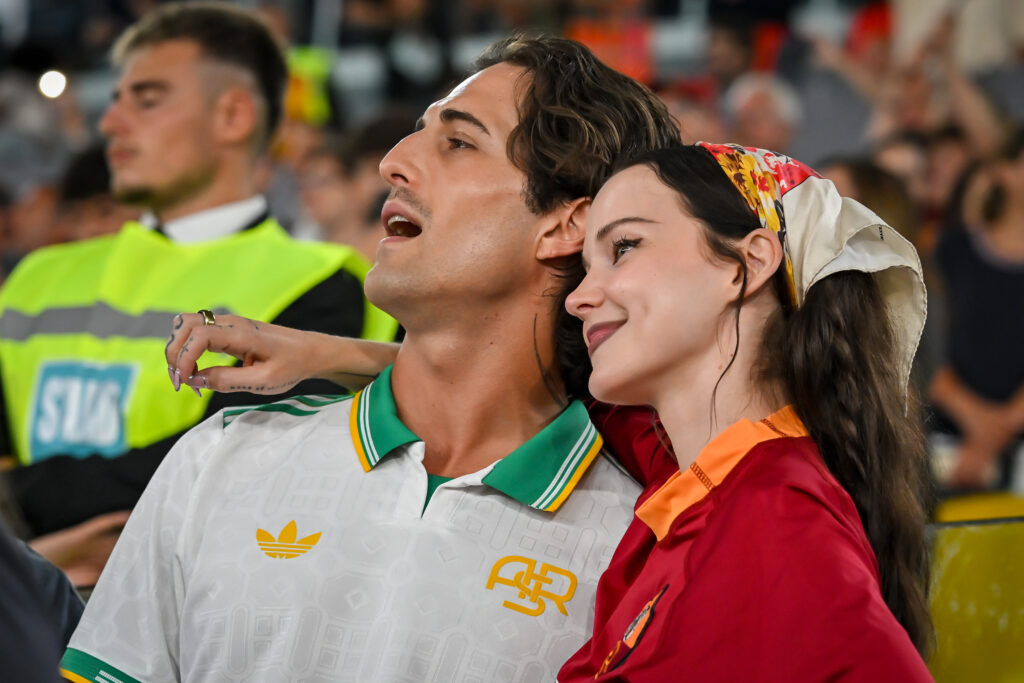 Damiano David Maneskin Dove Cameron AS Roma v Bologna FC 1909 - Serie A