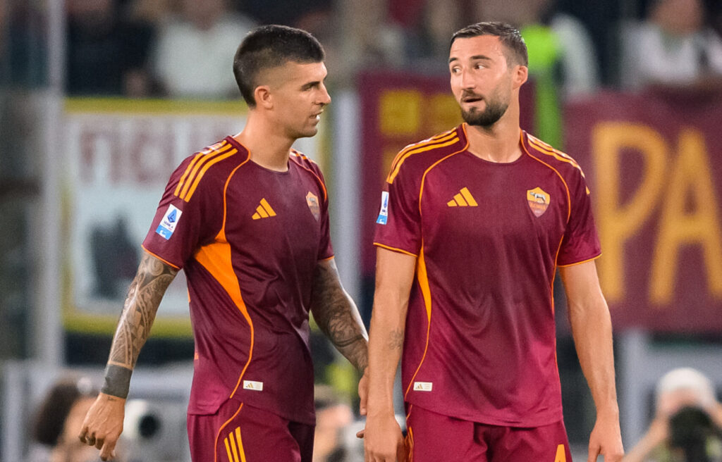 Cristante Mancini AS Roma v Bologna FC 1909 - Serie A