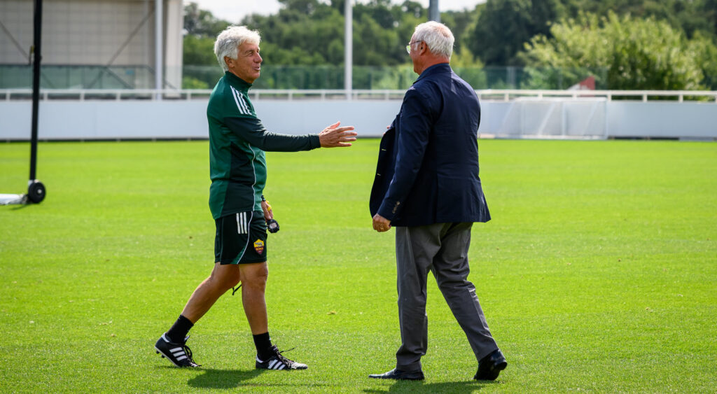 Claudio Ranieri Attends AS Roma Training Session