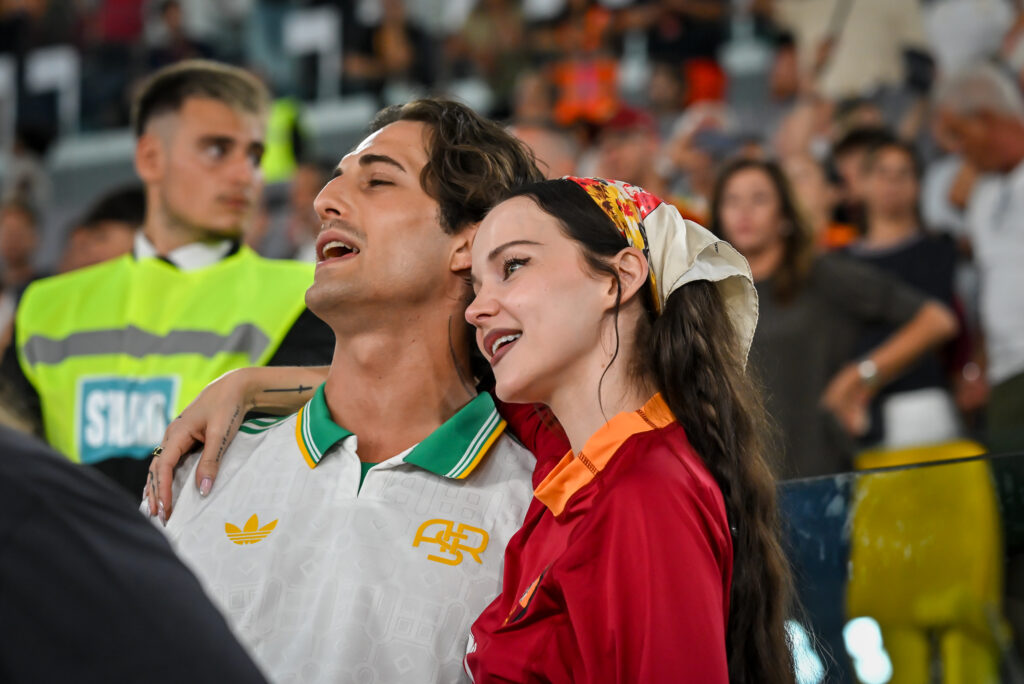 Damiano David Maneskin Dove Cameron AS Roma v Bologna FC 1909 - Serie A