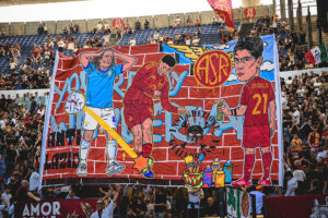 striscione Lazio v AS Roma