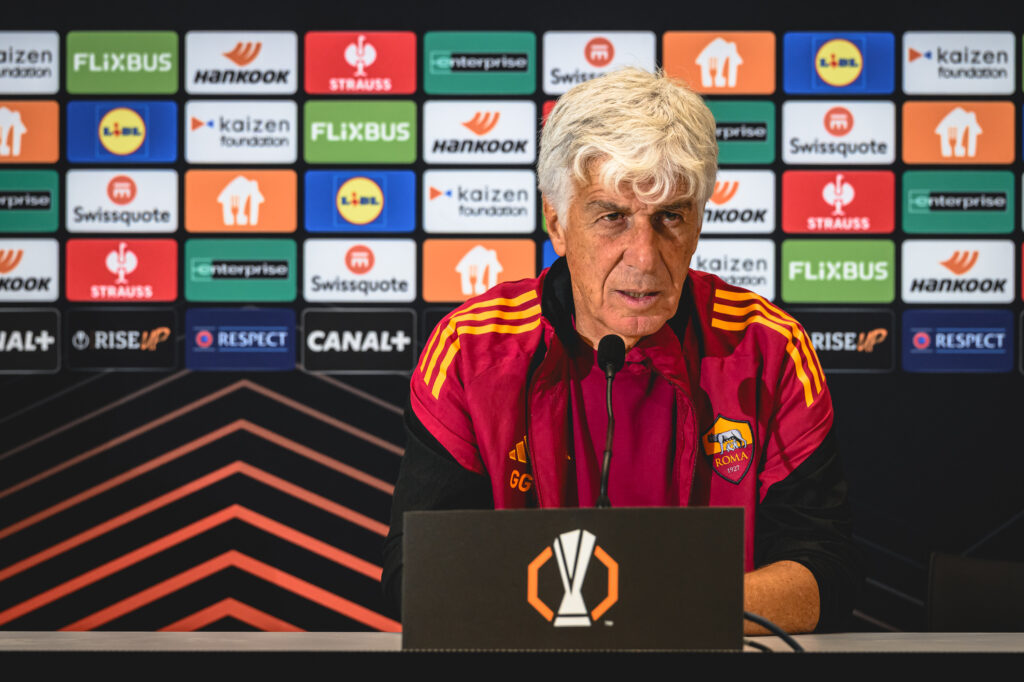 Gasperini AS Roma Training Session And Press Conference - UEFA Europa League 2025/26 League Phase MD1