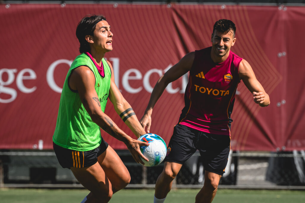 Dybala El Shaarawy AS Roma Training Session