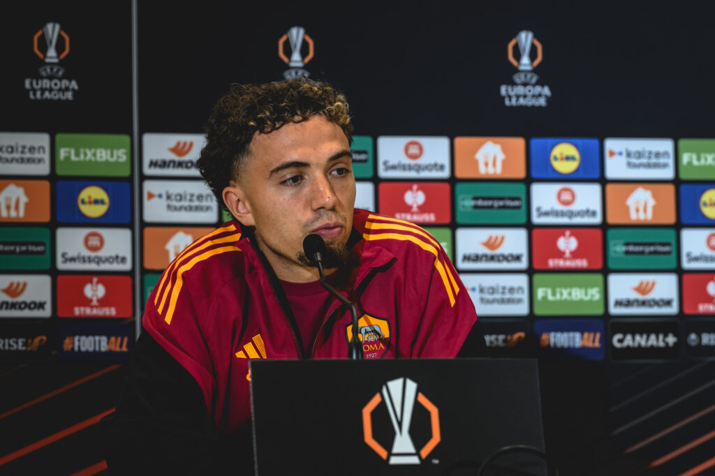 El Aynaoui AS Roma Training Session And Press Conference - UEFA Europa League 2025/26 League Phase MD1