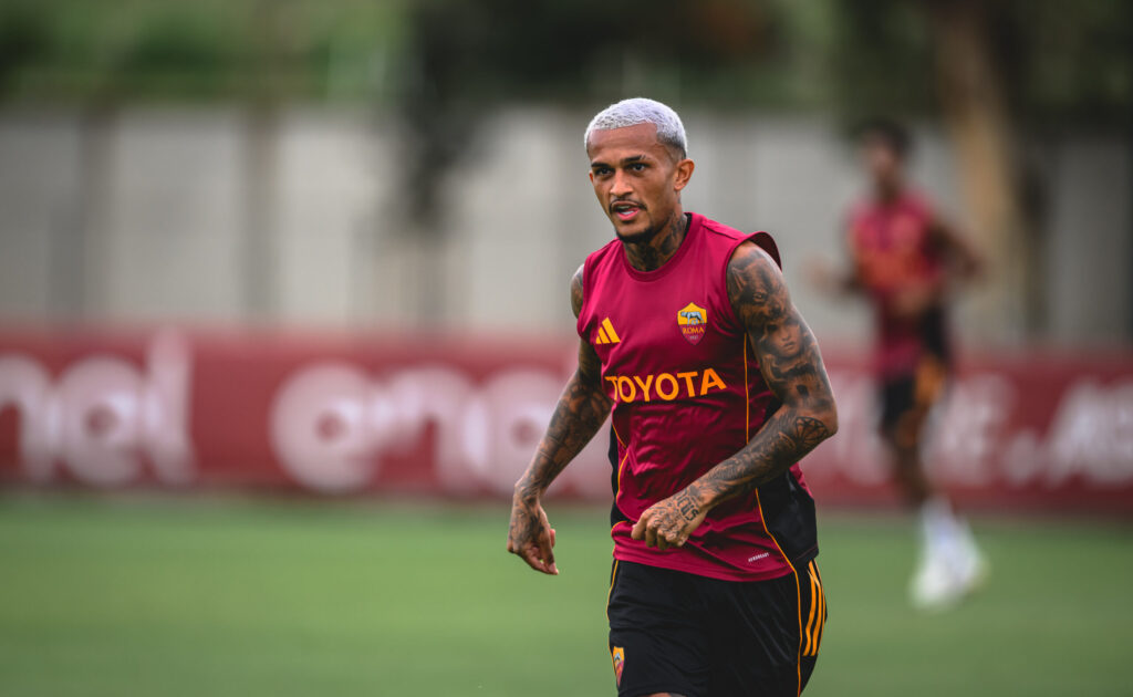 Wesley AS Roma Training Session And Press Conference - UEFA Europa League 2025/26 League Phase MD1