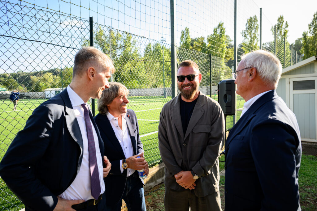 Massara Ranieri De Rossi Conti AS Roma inauguration ceremony for the " Giacomo Losi pitch"