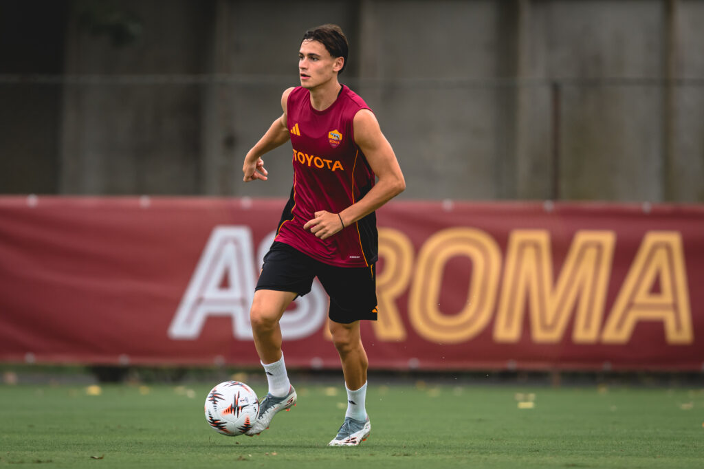 Pisilli AS Roma Training Session And Press Conference - UEFA Europa League 2025/26 League Phase MD1