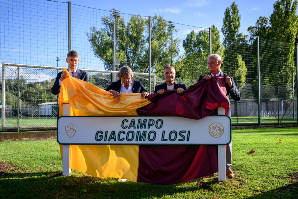 AS Roma inauguration ceremony for the " Giacomo Losi pitch"