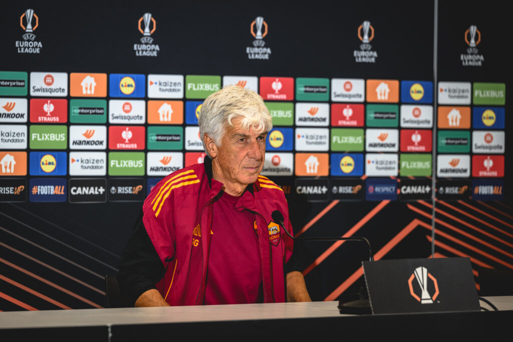 Gasperini AS Roma Training Session And Press Conference - UEFA Europa League 2025/26 League Phase MD1