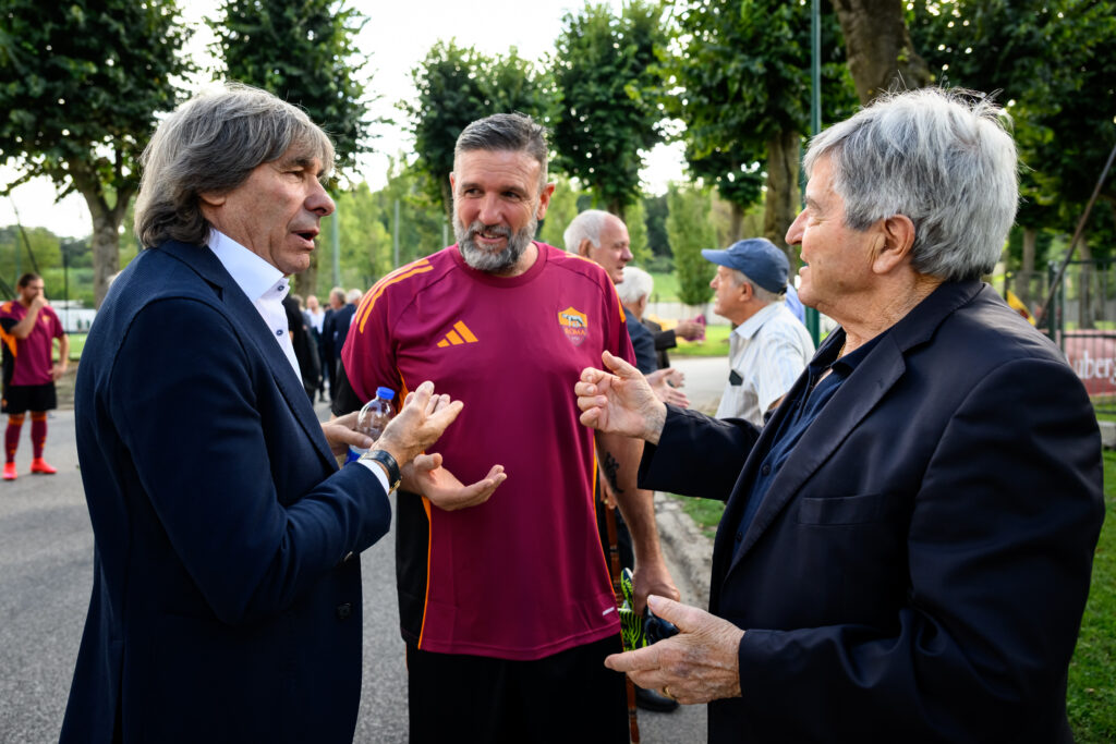 De Sisti Conti Candela AS Roma inauguration ceremony for the " Giacomo Losi pitch"