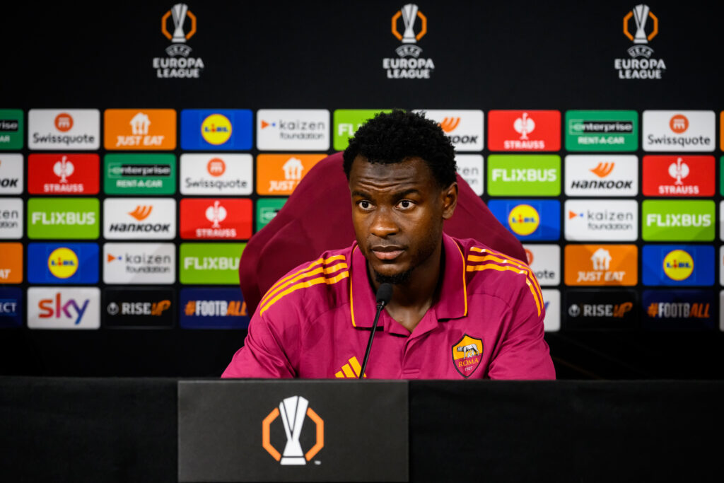 Ndicka AS Roma Press Conference - UEFA Europa League 2025/26 League Phase MD2