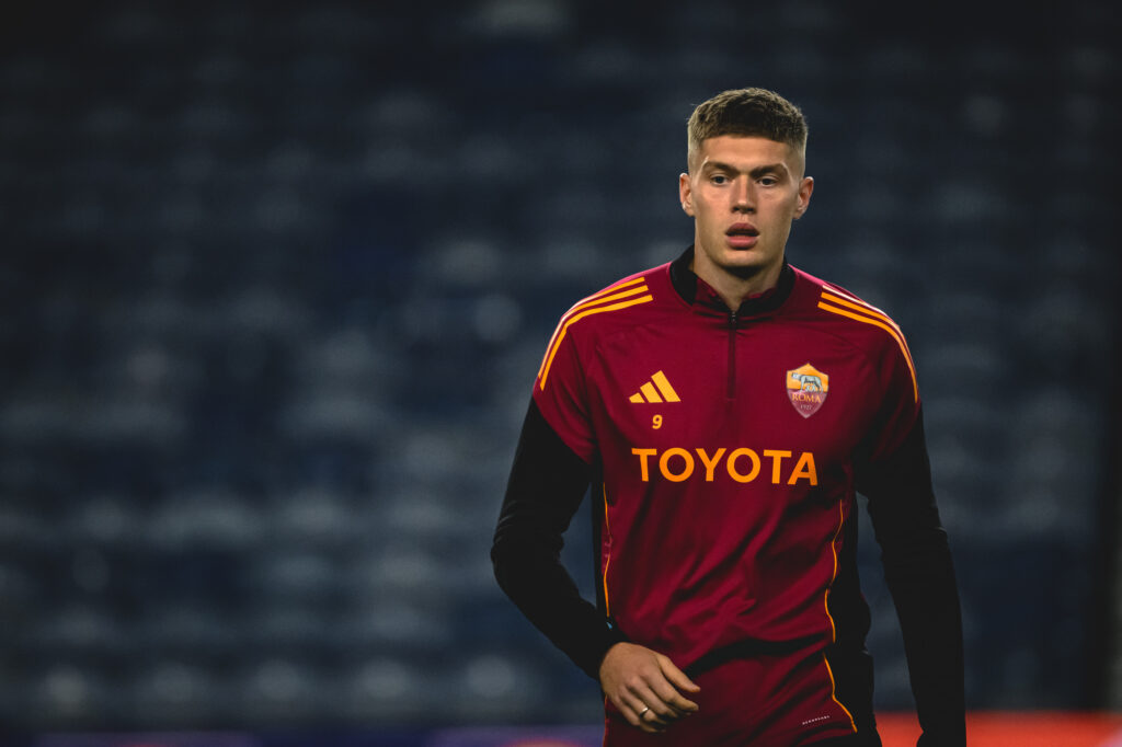 Dovbyk AS Roma Training Session And Press Conference - UEFA Europa League 2025/26 League Phase MD4