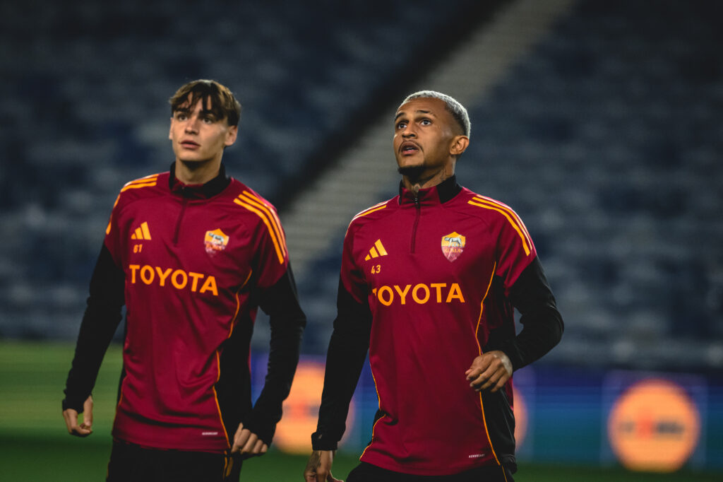 Pisilli Wesley AS Roma Training Session And Press Conference - UEFA Europa League 2025/26 League Phase MD4